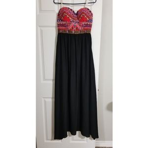 Strapless maxi dress